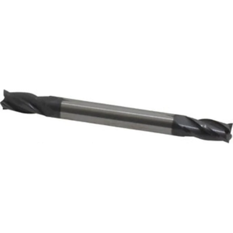 KYOCERA SGS 3/16, 3/8 LOC, 3/16 Shank Diam, 2 OAL, 4 Flute, Solid Carbide Square End Mill Double End, AlTiN Finish, S...
